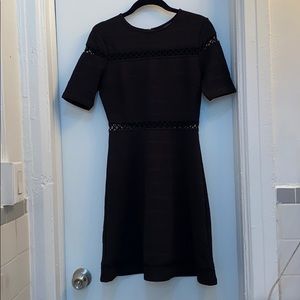 Topshop Black SS Fit and Flare Dress Size US4